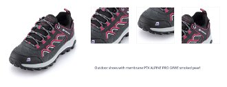 Outdoor shoes with membrane PTX ALPINE PRO GIMIE smoked pearl 1