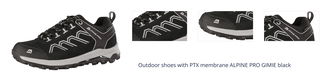 Outdoor shoes with PTX membrane ALPINE PRO GIMIE black 1