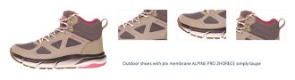 Outdoor shoes with ptx membrane ALPINE PRO ZHORECE simply taupe 1