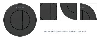 Ovládacie tlačidlo Geberit Sigma plast čierny matný 116.056.16.1 1
