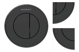 Ovládacie tlačidlo Geberit Sigma plast čierny matný 116.056.16.1 3