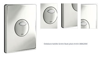 Ovládacie tlačidlo Grohe Skate plast chróm 38862000 1