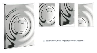 Ovládacie tlačidlo Grohe Surf plast chróm lesk 38861000 1