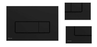 Ovládacie tlačidlo Ravak Uni Slim z plastu v čiernej farbe X01744 3