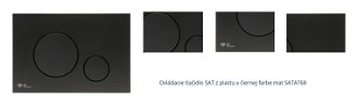 Ovládacie tlačidlo SAT z plastu v čiernej farbe mat SATAT68 1