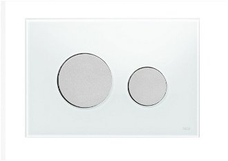 Ovládacie tlačidlo Tece Loop sklo v bielej farbe mat 9240659