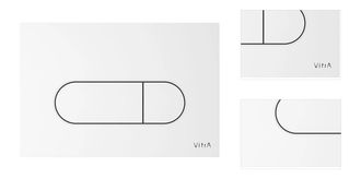 Ovládacie tlačidlo VitrA Root Round plast biela 740-2200 3