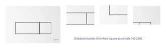 Ovládacie tlačidlo VitrA Root Square plast biela 740-2300 1