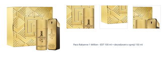 Paco Rabanne 1 Million - EDT 100 ml + dezodorant v spreji 150 ml 1