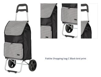 Paklite Shopping bag C Black bird print 1