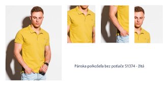 Žltá pánska basic polokošeľa Ombre Clothing S1374 basic basic 1