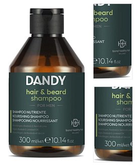 Pánsky šampón na šetrné umývanie vlasov a fúzov Dandy Beard  a  Hair Shampoo For Men - 300 ml (101840) + darček zadarmo 3