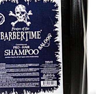Pánsky šampón pre všetky typy vlasov Barbertime Pro-Hair Shampoo - 5000 ml - Pirates of the Barbertime + darček zadarmo 5