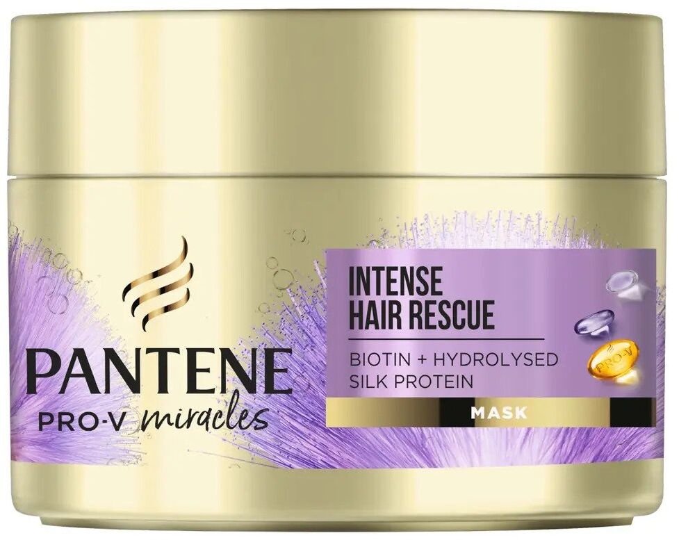 Pantene Pro-V Intense Hair Rescue Maska Na Vlasy S Biotínom a Hydrolyzovaným Hodvábnym Proteínom 160ml