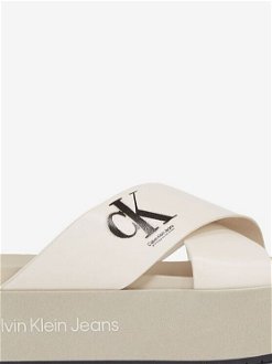 Papuče, žabky pre ženy Calvin Klein Jeans - krémová 5