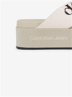 Papuče, žabky pre ženy Calvin Klein Jeans - krémová 8