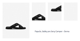 Čierne dámske kožené papuče Camper 1