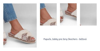 Papuče, žabky pre ženy Skechers - béžová 1