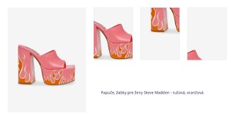 Papuče, žabky pre ženy Steve Madden - ružová, oranžová 1
