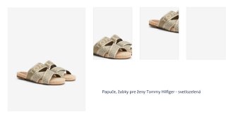Papuče, žabky pre ženy Tommy Hilfiger - svetlozelená 1