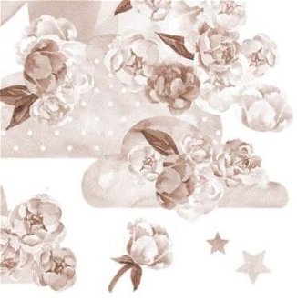Pastelowe Love Nálepka na stenu - jednorožec s kvetmi Farba: béžová 9