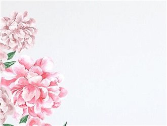 Nálepka na stenu - kvety Pivonky farba: ružová 7