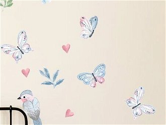 Pastelowe Love Nálepka na stenu - Ružové vtáčiky 7