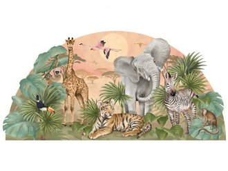 Nálepka na stenu - safari - Túlanie divočinou