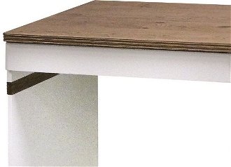 PC stôl Como CM P - biely vysoký lesk / dub Como 6
