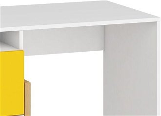 PC stôl Hey HEY-04 - dub artisan / biela / žltá 7