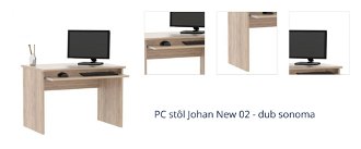 PC stôl Johan New 02 - dub sonoma 1