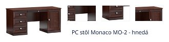 PC stôl Monaco MO-2 - hnedá 1