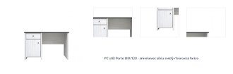 PC stôl Porto BIU/120 - smrekovec sibiu svetlý / borovica larico 1