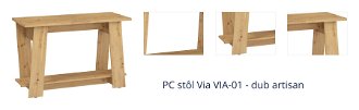 PC stôl Via VIA-01 - dub artisan 1