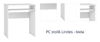 PC stolík Lindes - biela 1
