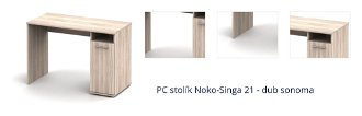 PC stolík Noko-Singa 21 - dub sonoma 1