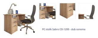 PC stolík Sabro CD-1200 - dub sonoma 1