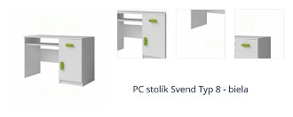 PC stolík Svend Typ 8 - biela 1