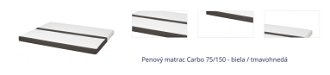 Penový matrac Carbo 75/150 - biela / tmavohnedá 1