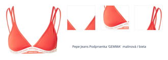 Pepe Jeans Podprsenka 'GEMMA'  malinová / biela 1