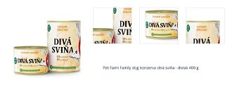 Pet Farm Family dog konzerva divá sviňa - diviak 400 g 1