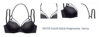 PETITE FLEUR GOLD Podprsenka  čierna 1