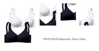 PETITE FLEUR Podprsenka  čierna / biela 1