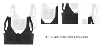 PETITE FLEUR Podprsenka  čierna / biela 1