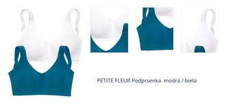 PETITE FLEUR Podprsenka  petrolejová / biela 1