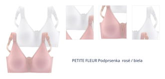 PETITE FLEUR Podprsenka  rosé / biela 1