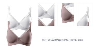 PETITE FLEUR Podprsenka  telová / biela 1