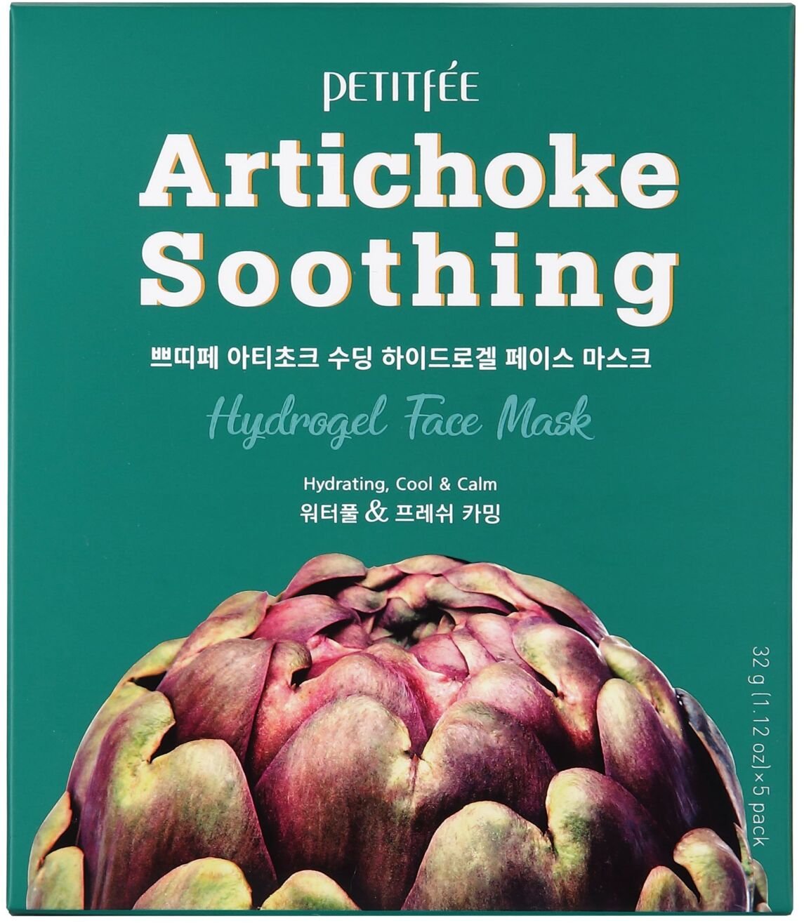 Petitfee & Koelf Artichoke Soothing Hydrogel Face Mask 32 g * 5 sheets