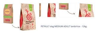 PETKULT dog MEDIUM ADULT lamb/rice - 12kg 1