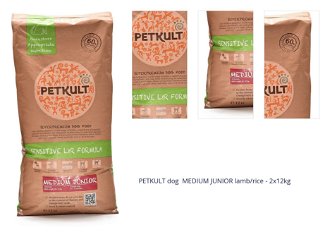 PETKULT dog  MEDIUM JUNIOR lamb/rice - 2x12kg 1